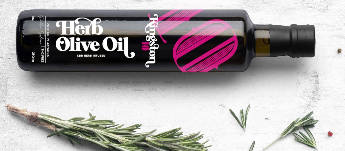 Cannabis Branded Olive Oil by KINGSTON 10